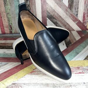 Everlane Women’s The Leather Street Shoe Black EUC Made In Italy Slip On/Off 8.5